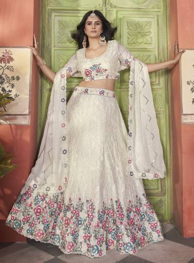 ANJANI ART AANGAN VOL-02 1079 TO 1084 DESIGNER CHINNON LEHENGA CHOLI WHOLESALER IN INDIA